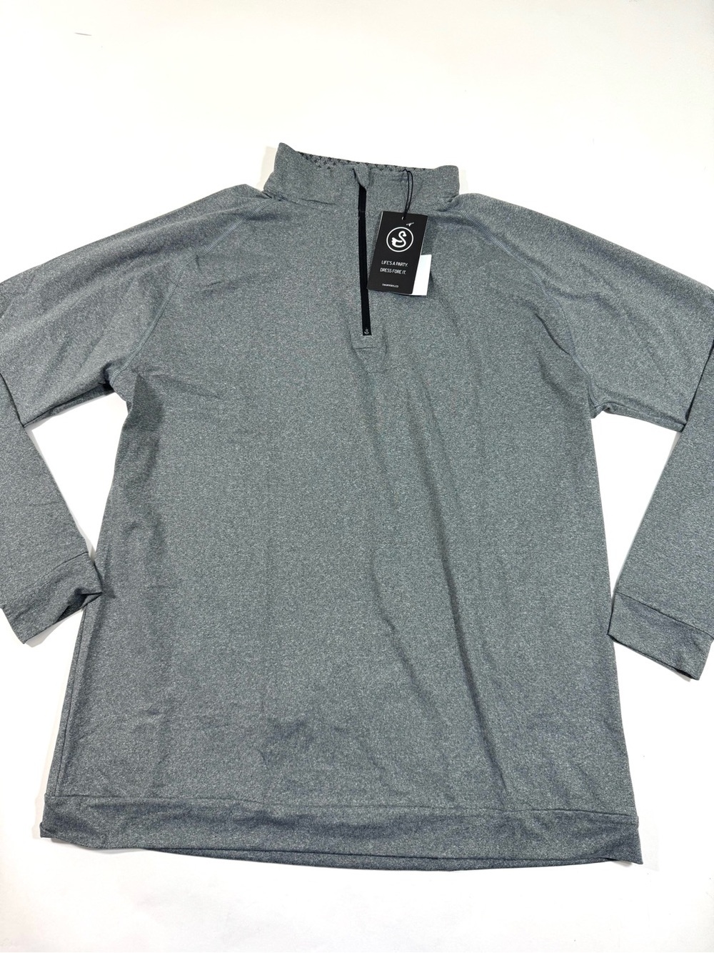 New Swannies Graham Quarter Zip Shirt Grey